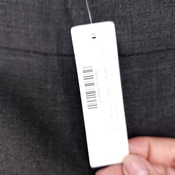 J.Crew Minnie Wool Blend Dress Pants Womens Size 12 Gray Side Zip Straight Leg - Picture 9 of 13